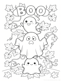 Halloween Ghost Coloring Sheet