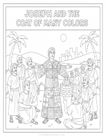 Joseph and the Coat of Many Colors Coloring Page