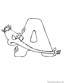 Letter A Coloring Sheet