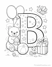 Letter B Coloring Sheet