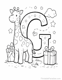 Letter G Coloring Sheet