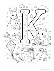 Letter K Coloring Sheet