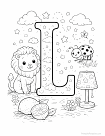 Letter L Coloring Sheet