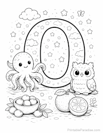 Letter O Coloring Sheet