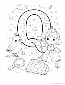Letter Q Coloring Sheet