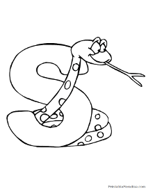 Letter S Coloring Sheet