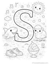Letter S Coloring Sheet