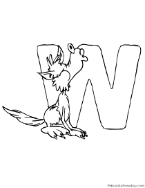 Letter W Coloring Sheet