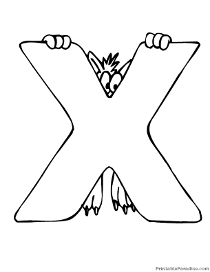 Letter X Coloring Sheet