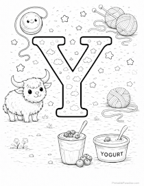 Letter Y Coloring Sheet