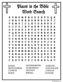 Places in the Bible Word Search Puzzle