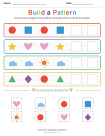 Pattern Building Worksheets