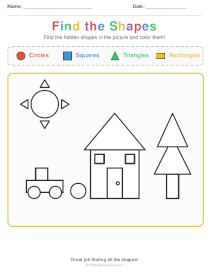 Find the Shapes Worksheets