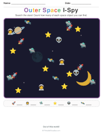 Outer Space I Spy Worksheet
