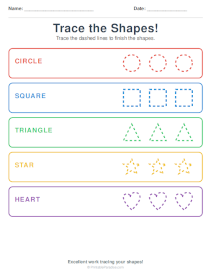 Shape Tracing Worksheets