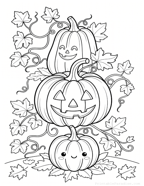 Printable Halloween Pumpkin Coloring Page