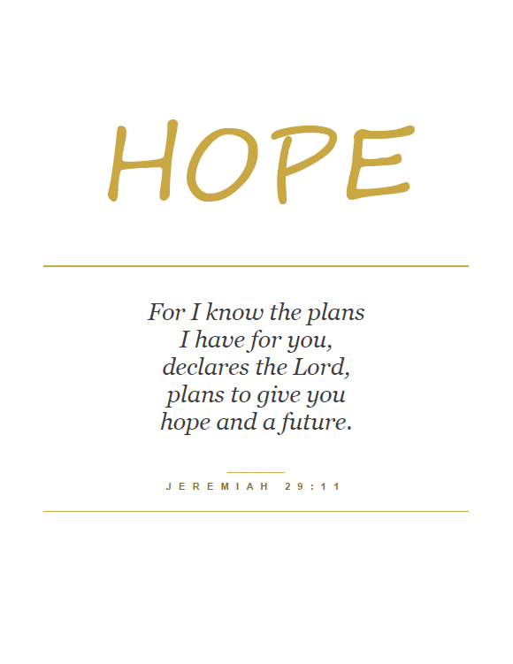 Printable Jeremiah 29:11 Scripture Wall Art