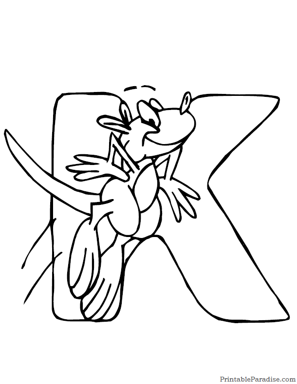 Printable Letter K Coloring Page