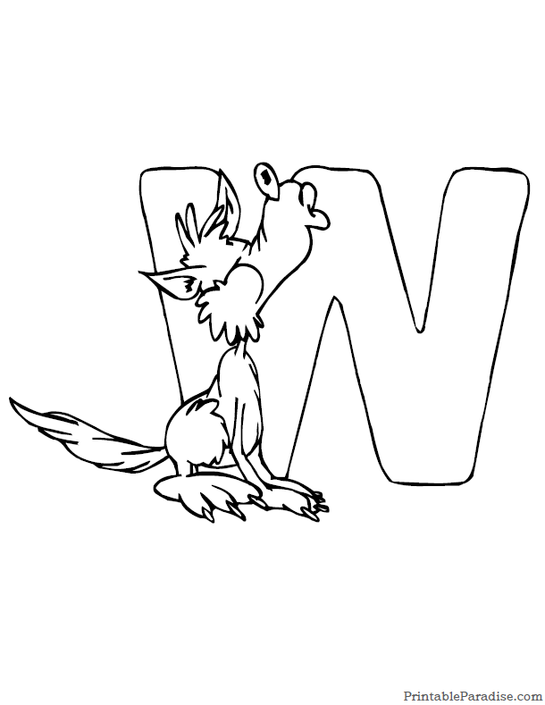Printable Letter W Coloring Page