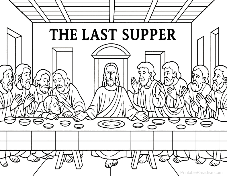 The Last Supper Coloring Page