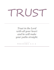 Proverbs 3:5-6 Verse Wall Art 