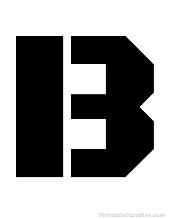 Printable Letter B Stencil