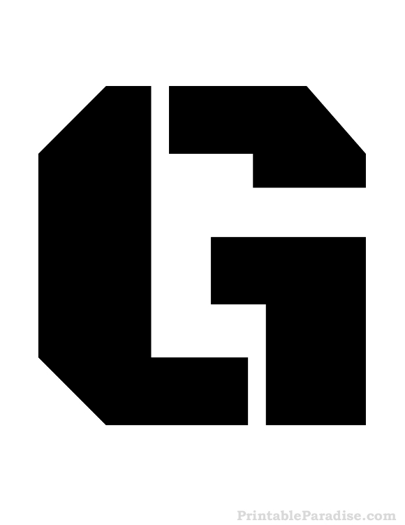 Printable Letter G Stencil