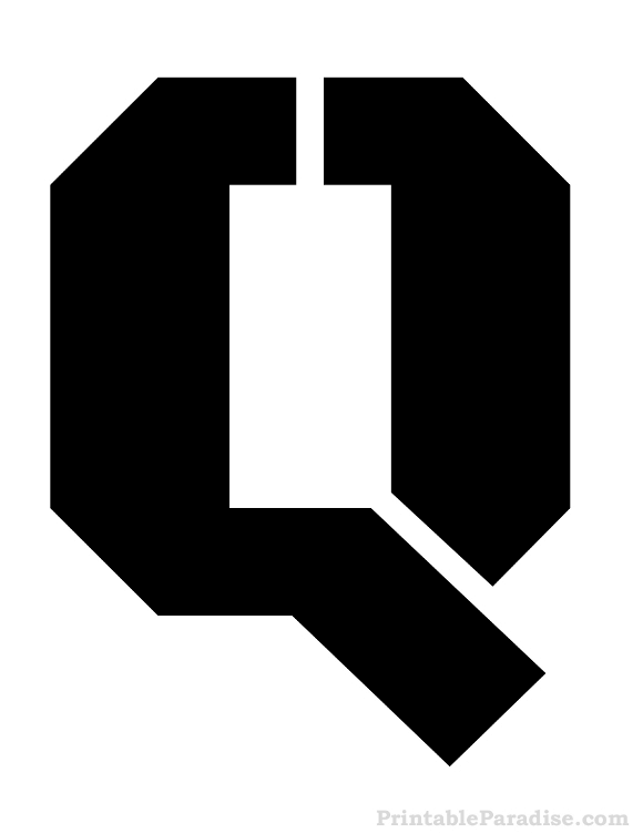 Printable Letter Q Stencil