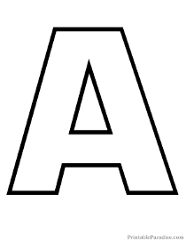 Printable Letter A Outline