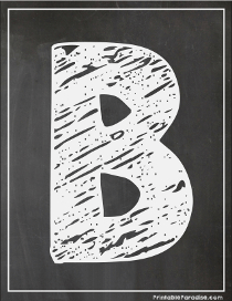 Letter B Chalkboard Style