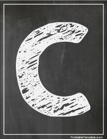 Letter C Chalkboard Style