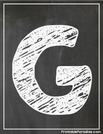 Letter G Chalkboard Style