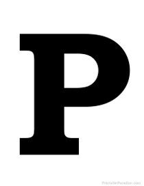Printable Letter P Silhouette