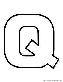 Printable Letter Q Outline