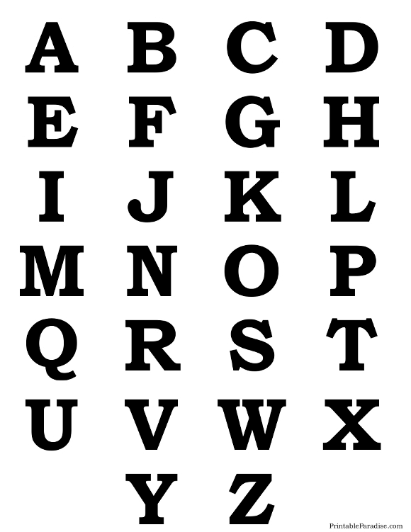 Printable Alphabet Letter Silhouettes