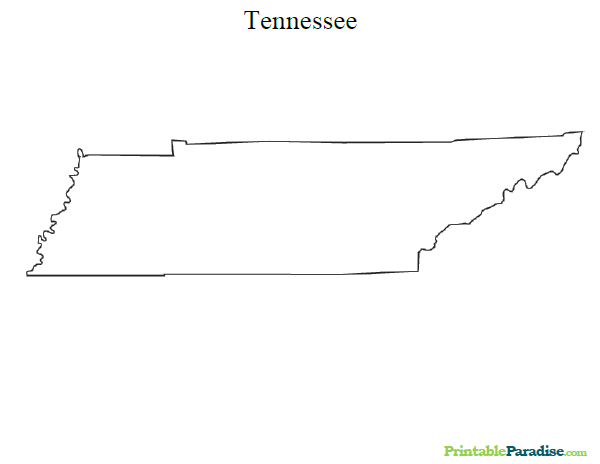 Printable Map of Tennessee
