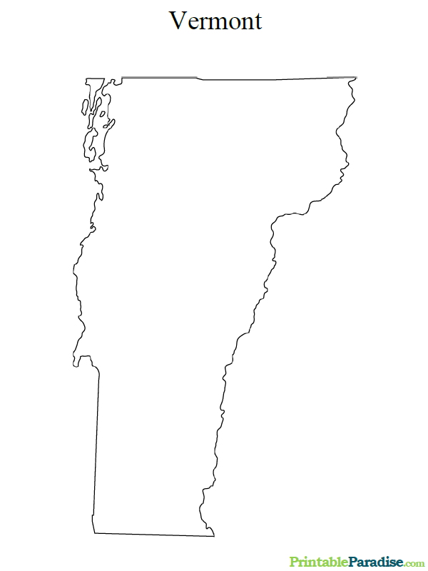 Printable Map of Vermont