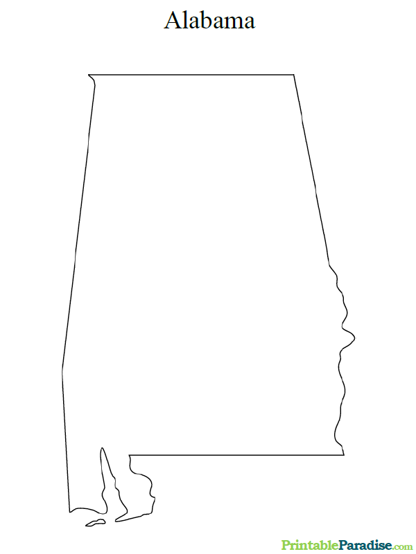 Printable Map of Alabama
