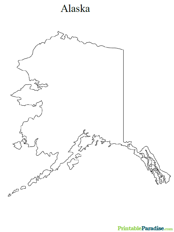 Printable Map of Alaska