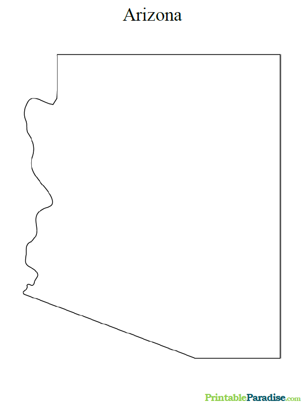 Printable Map of Arizona