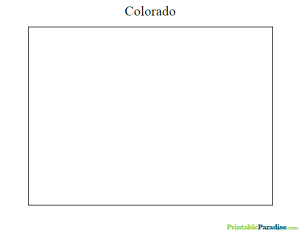Printable Map of Colorado