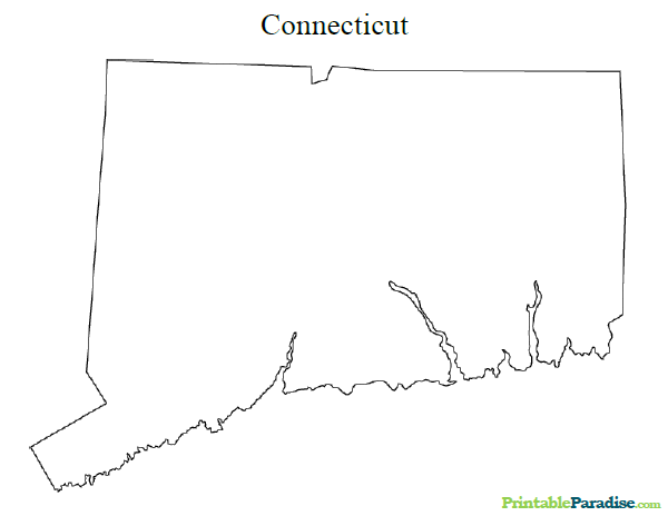Printable State Map of Connecticut