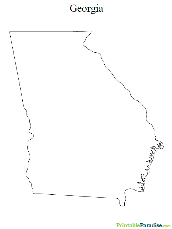 Printable Map of Georgia
