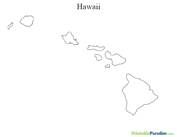 Printable Map of Hawaii