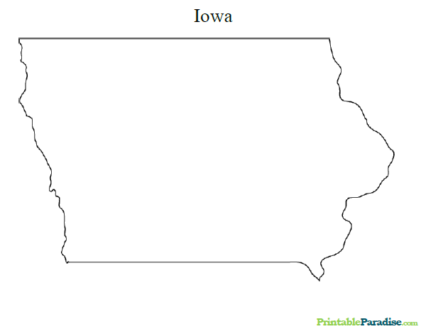 Printable Map of Iowa