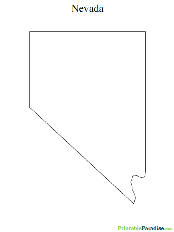 Printable Map of Nevada