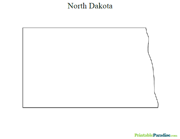 Printable Map of North Dakota