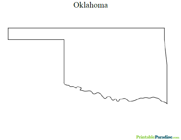 Printable Map of Oklahoma