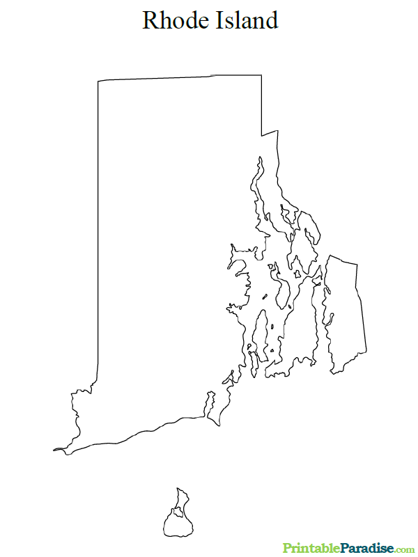 Printable Map of Rhode Island