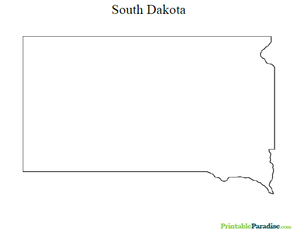 Printable Map of South Dakota